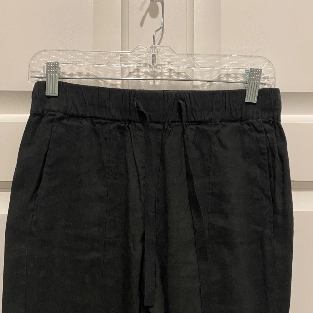 Aritzia Babaton Errol Linen Blend Drawstring Pants 16367